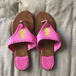 Pink pineapple sandals